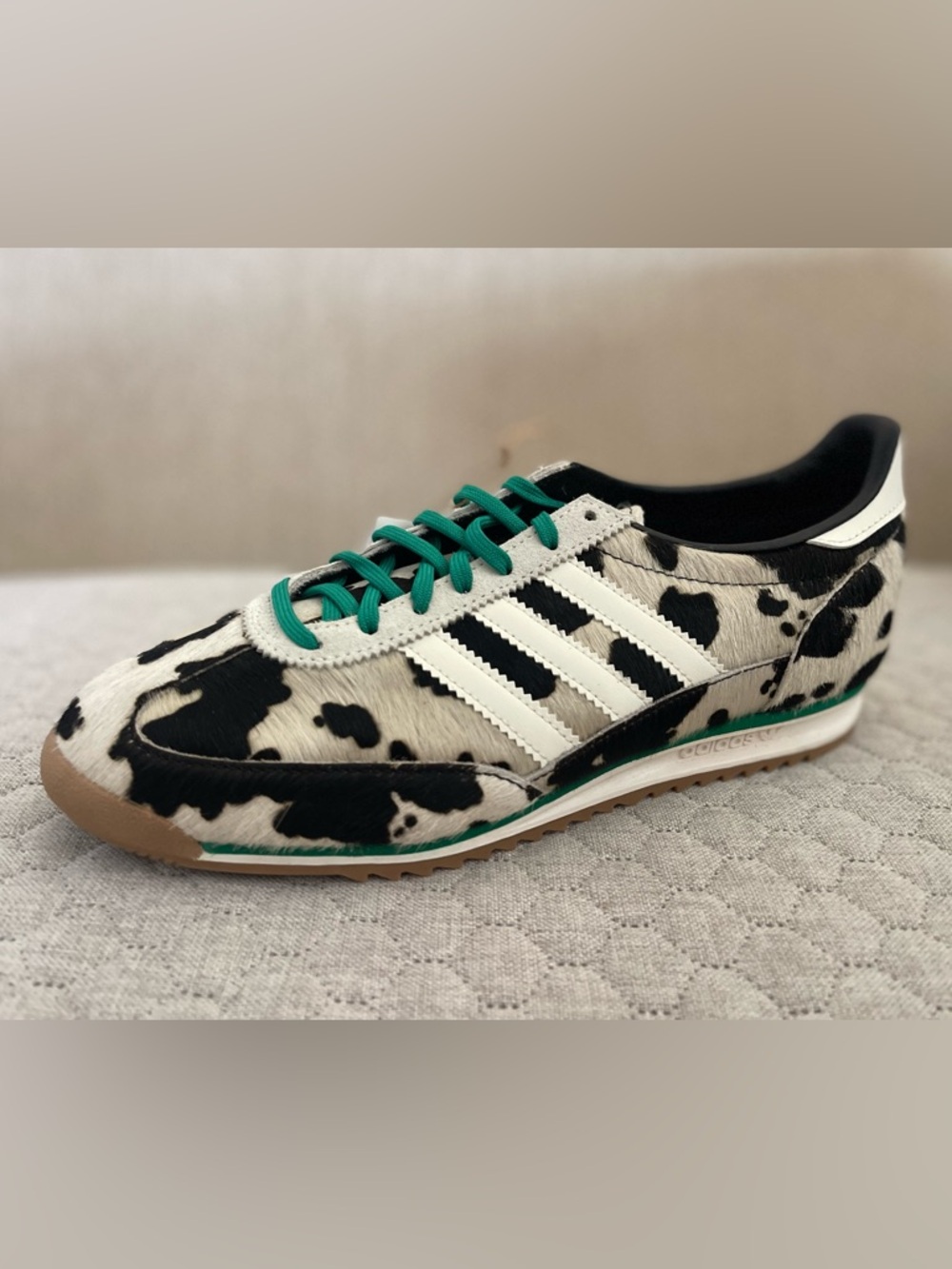 Size 10.5w - adidas Originals SL 72 OG Cow Print Casual Shoes JR1639 Women's NEW